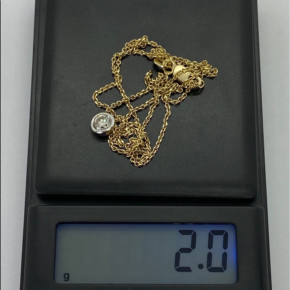 14KT solitaire diamond 💎 necklace - Picture 16 of 17